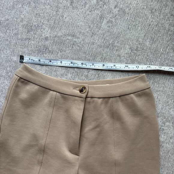 Beige Suede Panel Trousers - Picture 6 of 8